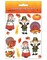 Beistle Club Pack of 48 Fall Harvest Pilgrim and Turkey Sticker Sheets 7.5"